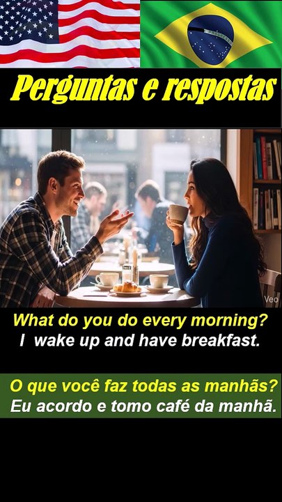 what do you do every morning? I wake up and have breakfast.