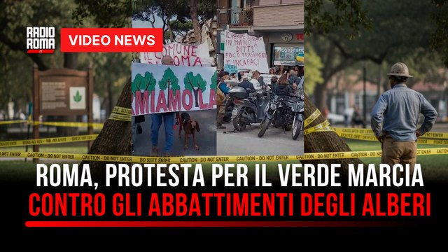 Roma, protesta per il verde marcia contro gli abbattimenti degli alberi