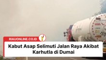 Kabut Asap Selimuti Jalan Raya Akibat Karhutla di Dumai
