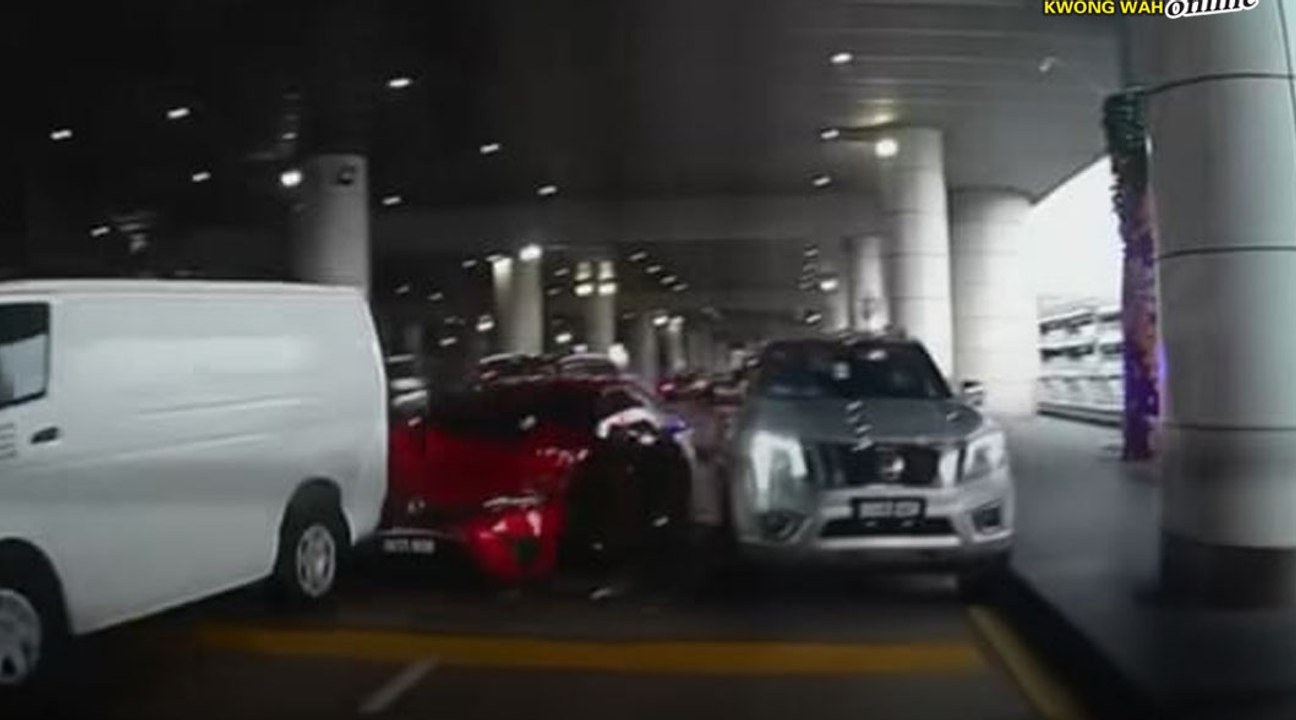 匪车闯进KLIA航站楼通道   连撞5车后终遭拦截