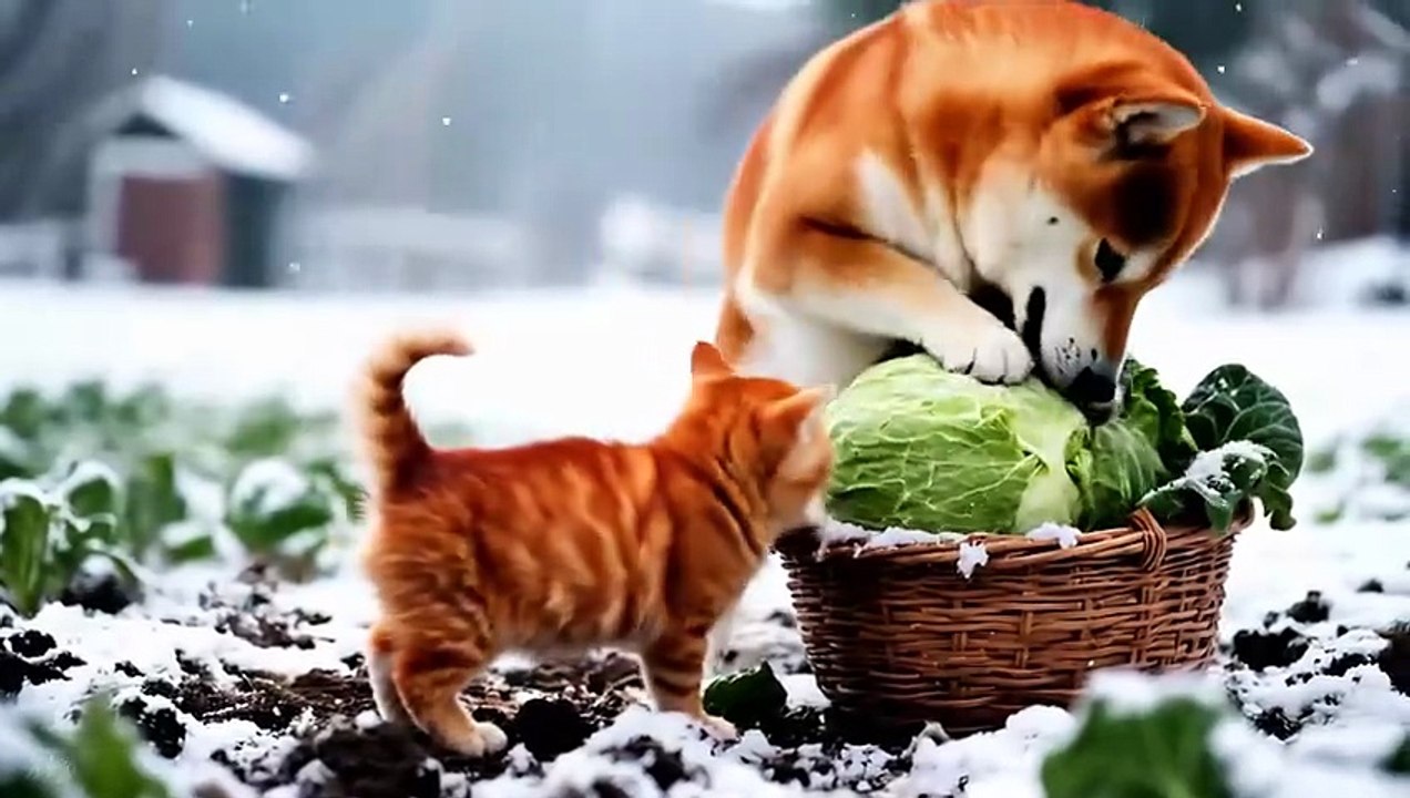 (88) Ginger and the Shiba Inu Dig Cabbage, Sell It, and Prepare a Birthday Surprise for Mama Cat!