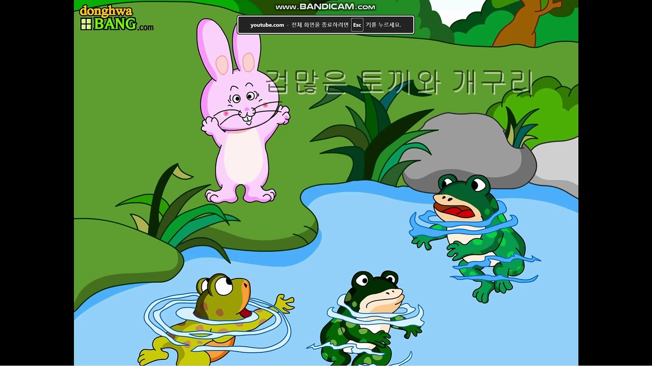 겁 많은 토끼와 개구리 (동화방)