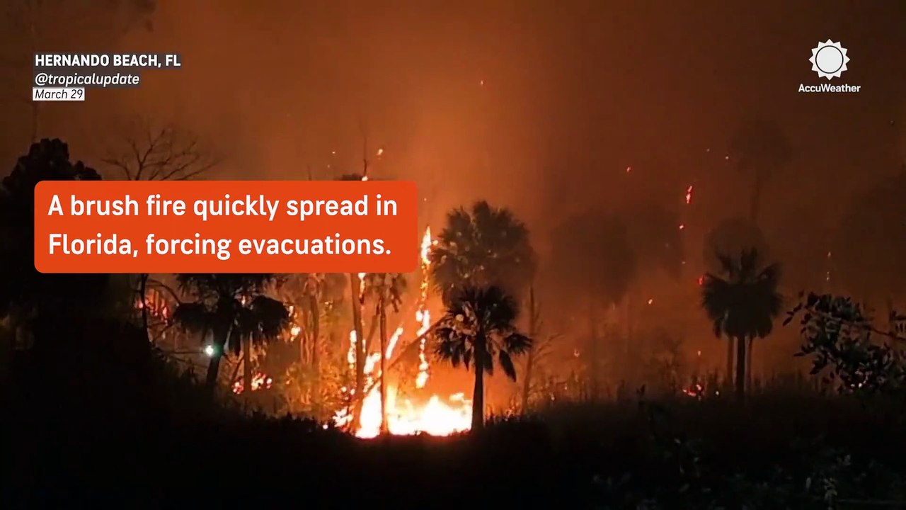 Raging Florida brush fire forces evacuations