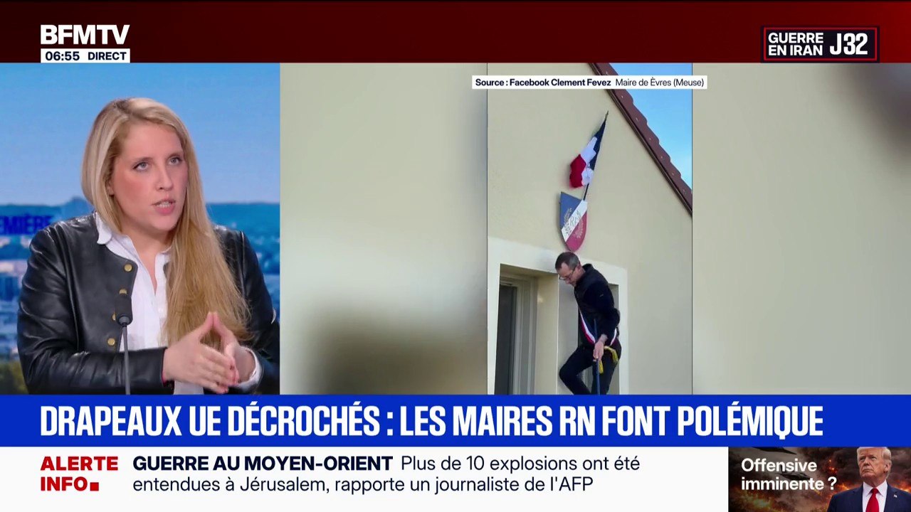 Des maires RN retirent le drapeau de l'Union européenne de leur mairie