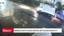 Avcılar’da park halindeki minibüse çarptı; hasarı kontrol edip yoluna devam etti