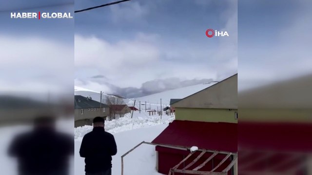 Gümüşhane’nin yaylalarında kar kalınlığı evlerin boyunu geçti
