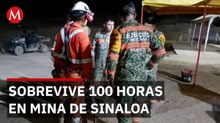 Rescatan a José Alejandro Cástulo tras 100 horas atrapado en mina Santa Fe en Sinaloa