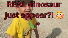 A Dinosaur Appeared Behind Him … RUN! 🦖😳