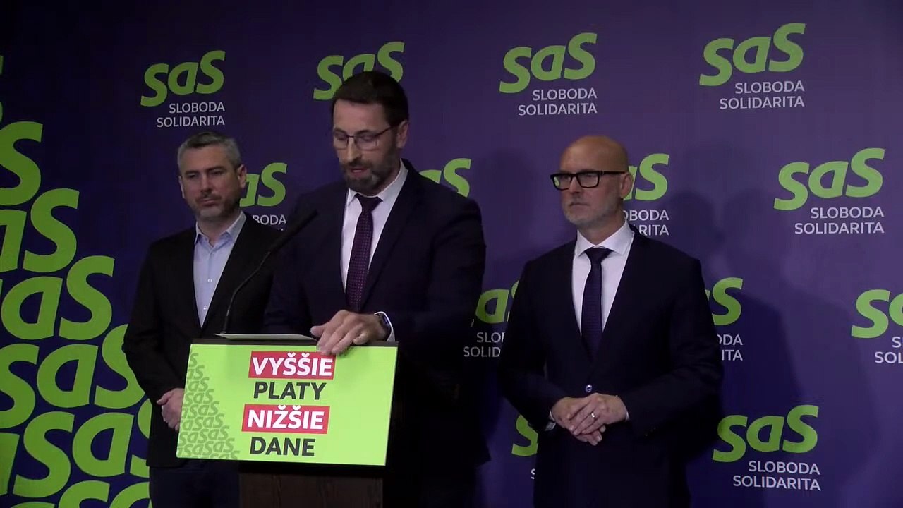 ZÁZNAM: SaS: Vláda by mala rast ekonomiky SR podporiť zavedením tzv. estónskej dane