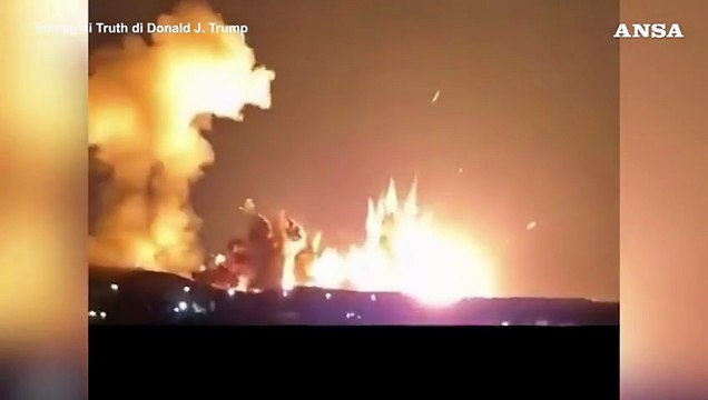 Gli Usa colpiscono un deposito di munizioni in Iran, Trump posta il video