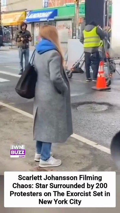 Scarlett Johansson Filming Chaos: Star Surrounded by 200 Protesters on The Exorcist Set in New York City
