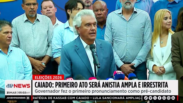 Caiado diz que adotará anistia “ampla, geral e irrestrita”