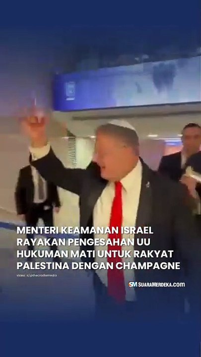 Menteri Israel Rayakan Hukuman Mati untuk Palestina dengan Champagne di Parlemen!