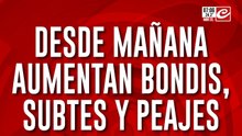 Abril recargado: desde mañana aumentan bondis, subtes y peajes