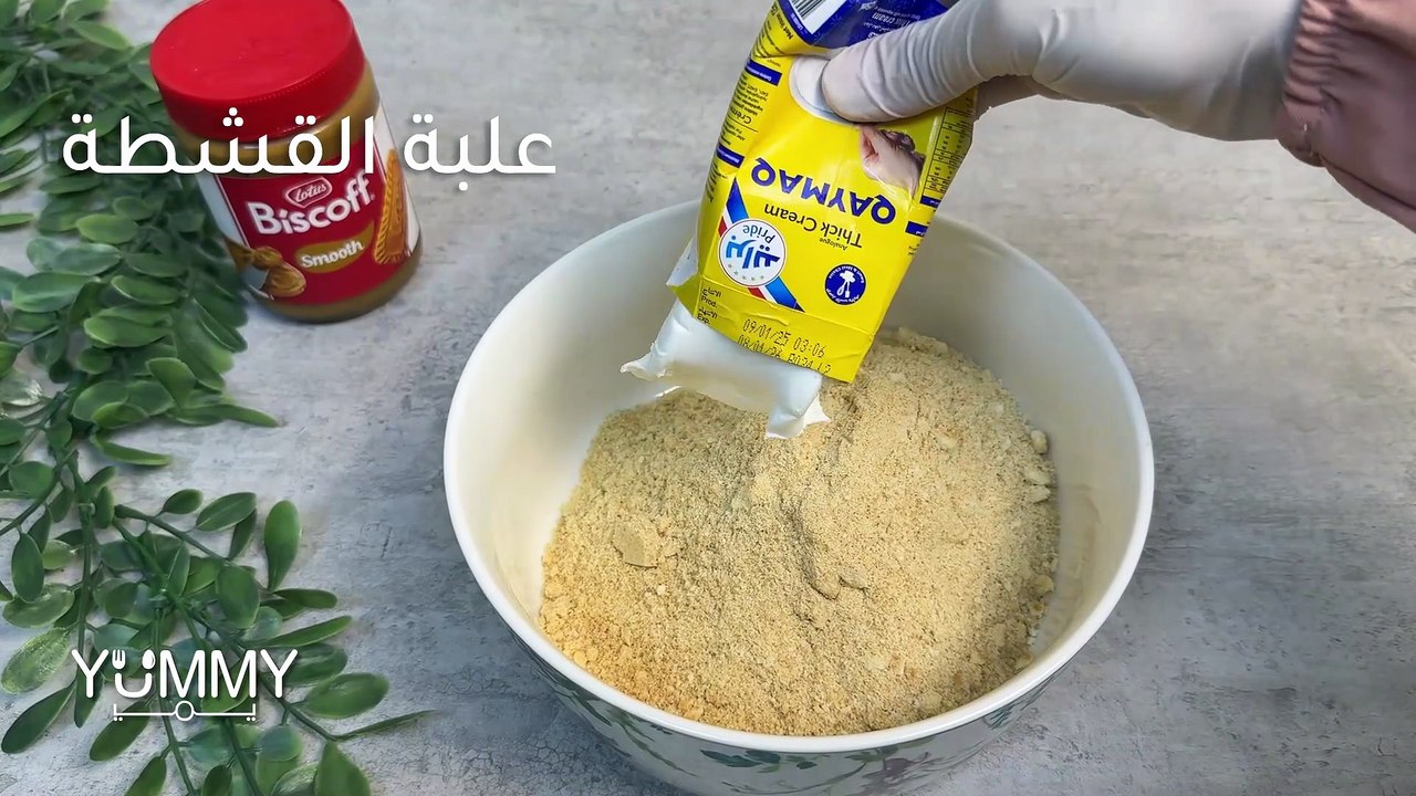 كرات البسكويت السريعة بعلبة قشطة فقط! أسهل وألذ حلوى ما تأخذ ربع ساعة!