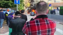 Пожар в центре Израиля после удара Ирана: работают экстренные службы