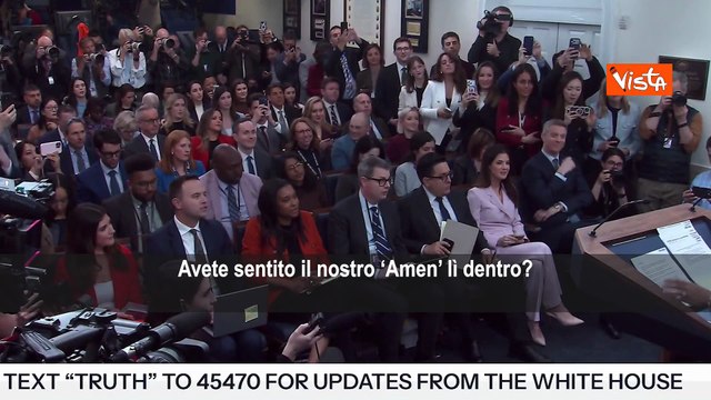 Portavoce Casa Bianca: Avete sentito un Amen stavamo pregando con il Presidente ad alta voce