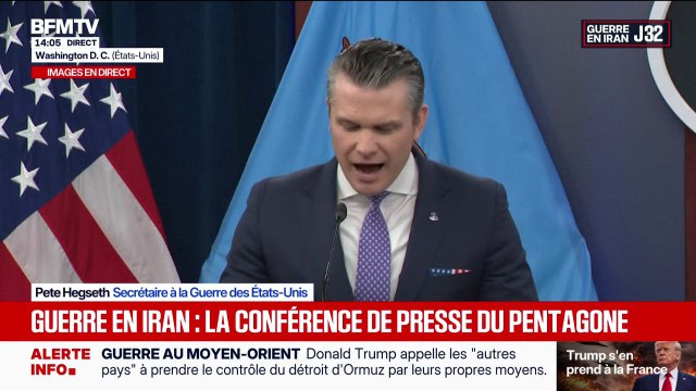 Guerre en Iran: Pete Hegseth, secrétaire à la Défense, affirme que l'armée américaine veut en finir avec cette mission