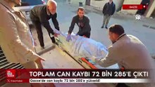 Gazze'de can kaybı 72 bin 285'e yükseldi