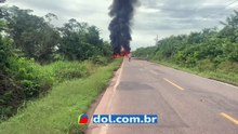 Grave acidente no km 25 da PA-475, no município de Moju, envolvendo colisão frontal entre duas carretas.