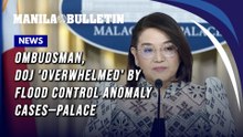 Ombudsman, DOJ 'overwhelmed' by flood control anomaly cases—Palace