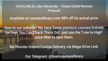 1000116255Luke Alexander - Closer Cartel Remote Protocol