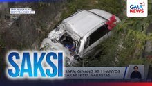 SUV, nahulog sa sapa; ginang at 11-anyos niyang anak na sakay nito, nailigtas | Saksi