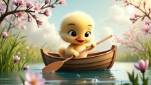 Row Row Row Your Boat | Kabir's World Nursery Rhymes & Kids Songs