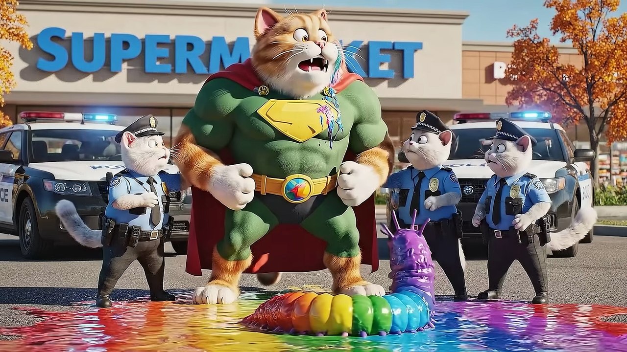 Crazy Supermarket Chaos 😱🛒 | Brave Cat Hero Saves the Day 🐱💥