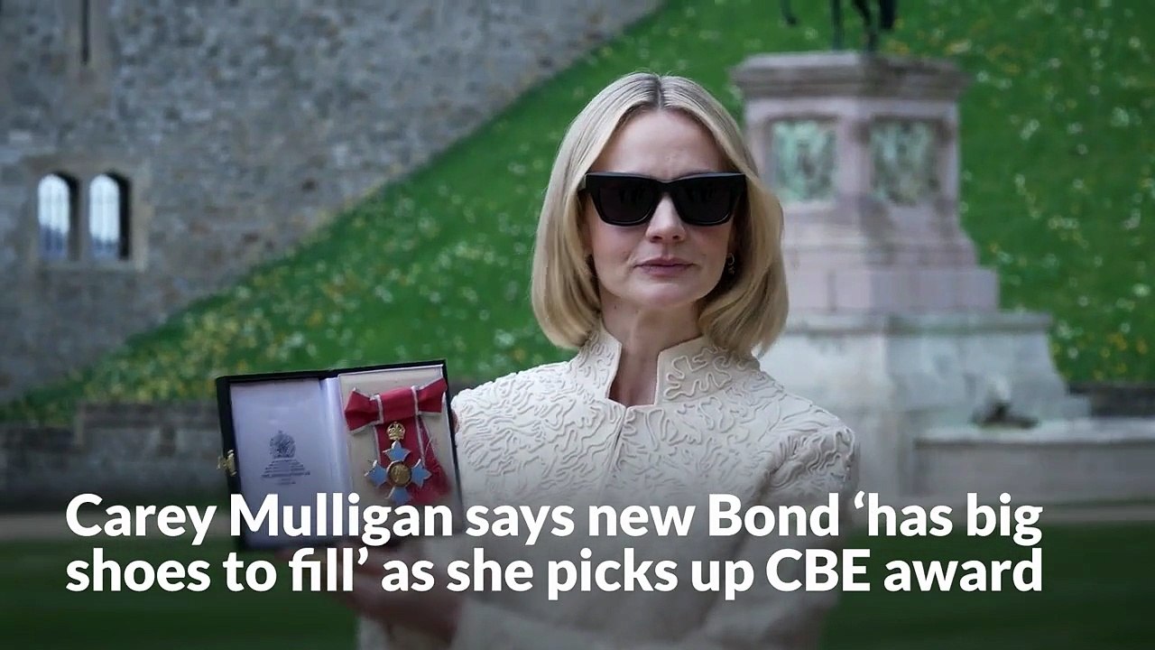 Carey Mulligan says new Bond ‘has big shoes to fill’ as she picks up CBE award