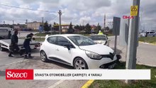 Sivas'ta otomobiller çarpıştı: 4 yaralı