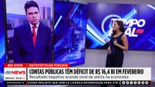Contas públicas registram déficit de R$ 16,4 bilhões em fevereiro; Denise Capos explica | TEMPO REAL