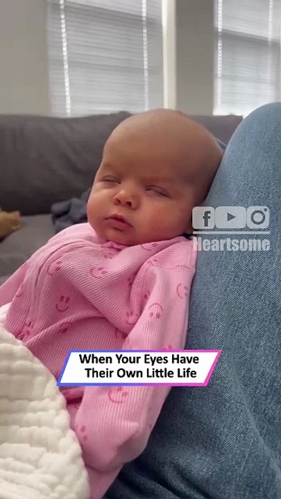 Adorable Baby Rolls Eyes in Sleep – Purely Cute & Hilarious Moment|| Heartsome 💖