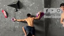 Climber’s Smooth Ascent Turns Hilarious – Hold Gives Way Mid-Climb 😂|| Heartsome 💖