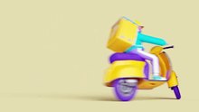 3d food delivery animation