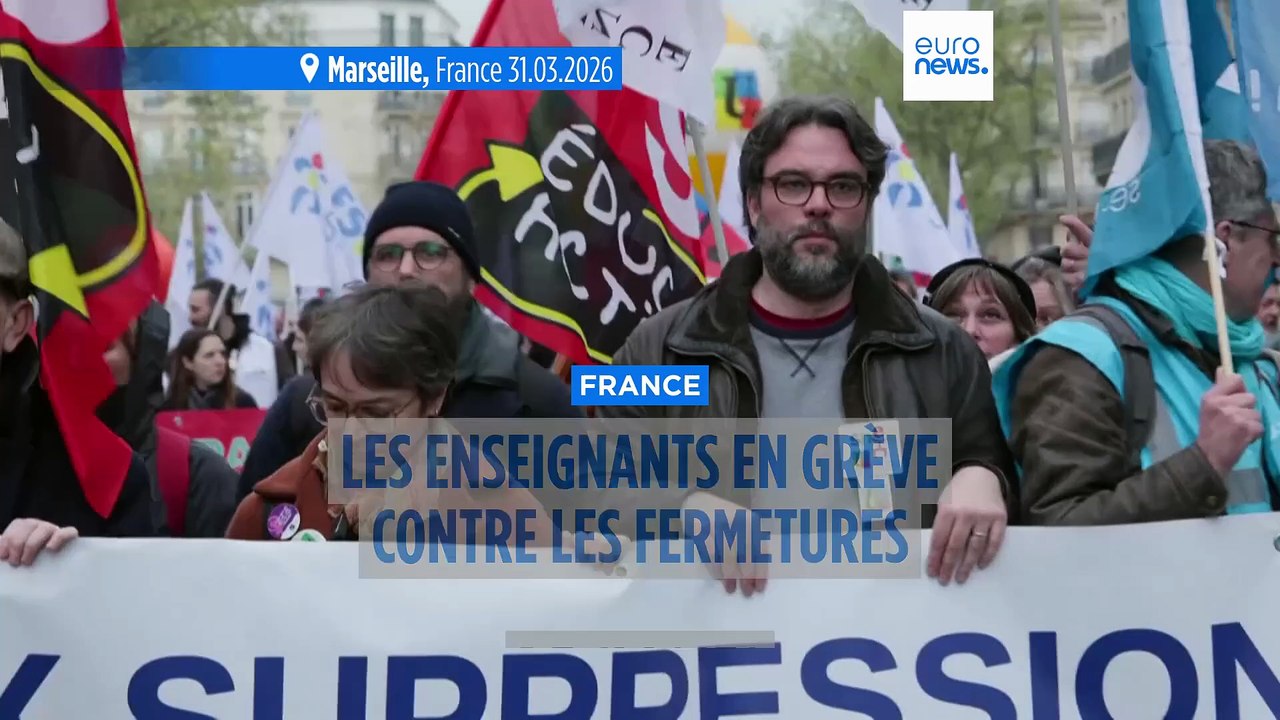 Fermeture de classes, suppressions de postes : les enseignants français dans la rue