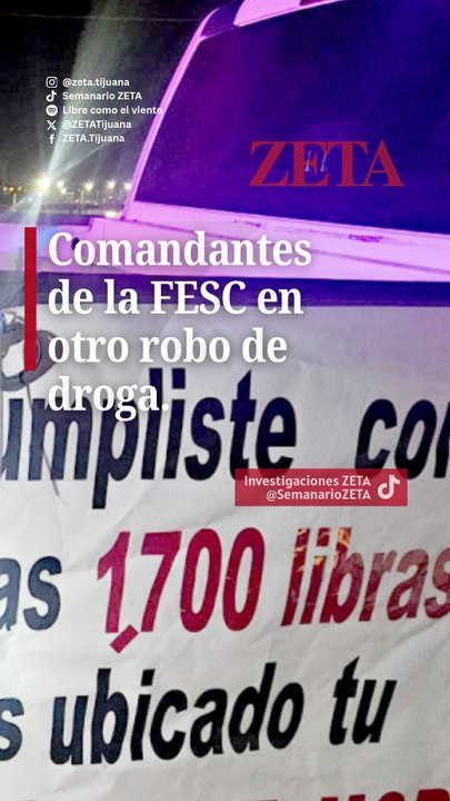Comandantes de la FESC en otro robo de droga.