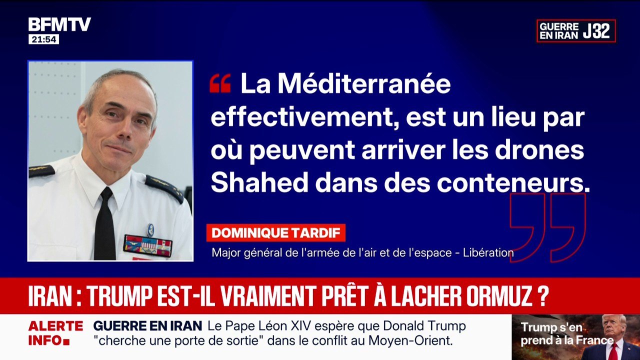 Moyen-Orient: "La Méditerranée, effectivement, est un lieu par où peuvent arriver les drones Shahed dans des conteneurs", détaille Dominique Tardif, major général de l'armée de l'air et de l'espace