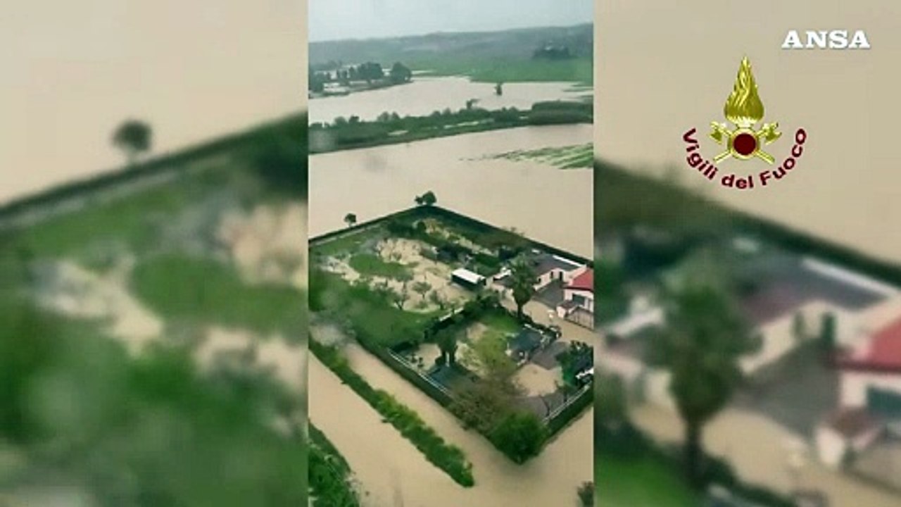 Maltempo in Molise, le aree allagate in provincia di Isernia riprese dall'alto