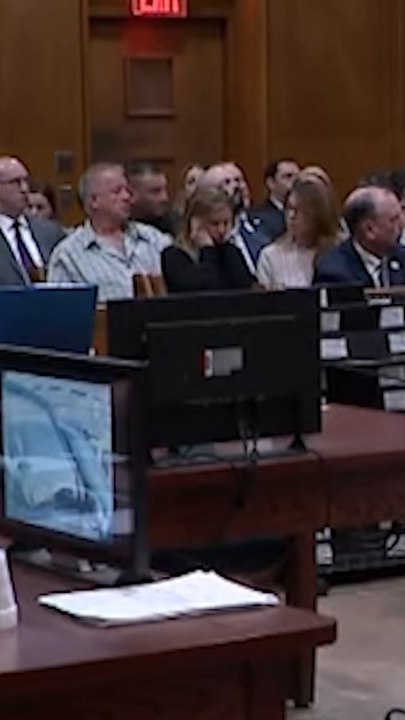 Widow covers ears during video of husband’s final moments