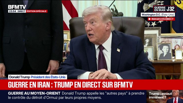Guerre au Moyen-Orient: On me soutient à 100%, nous quitterons l'Iran très tôt , assure Donald Trump
