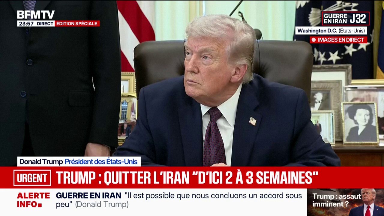 Iran: "Les États-Unis quitteront le pays dans deux ou trois semaines", annonce Donald Trump