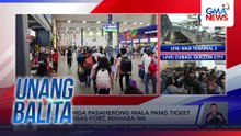 Pila ng mga pasaherong wala pang ticket sa Batangas Port, mahaba na | Unang Balita