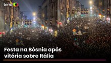 Torcedores lotam rua da Bósnia e comemoram após classificação para a Copa do Mundo