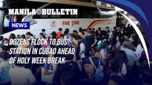 Dozens flock to bus station in Cubao ahead of Holy Week break