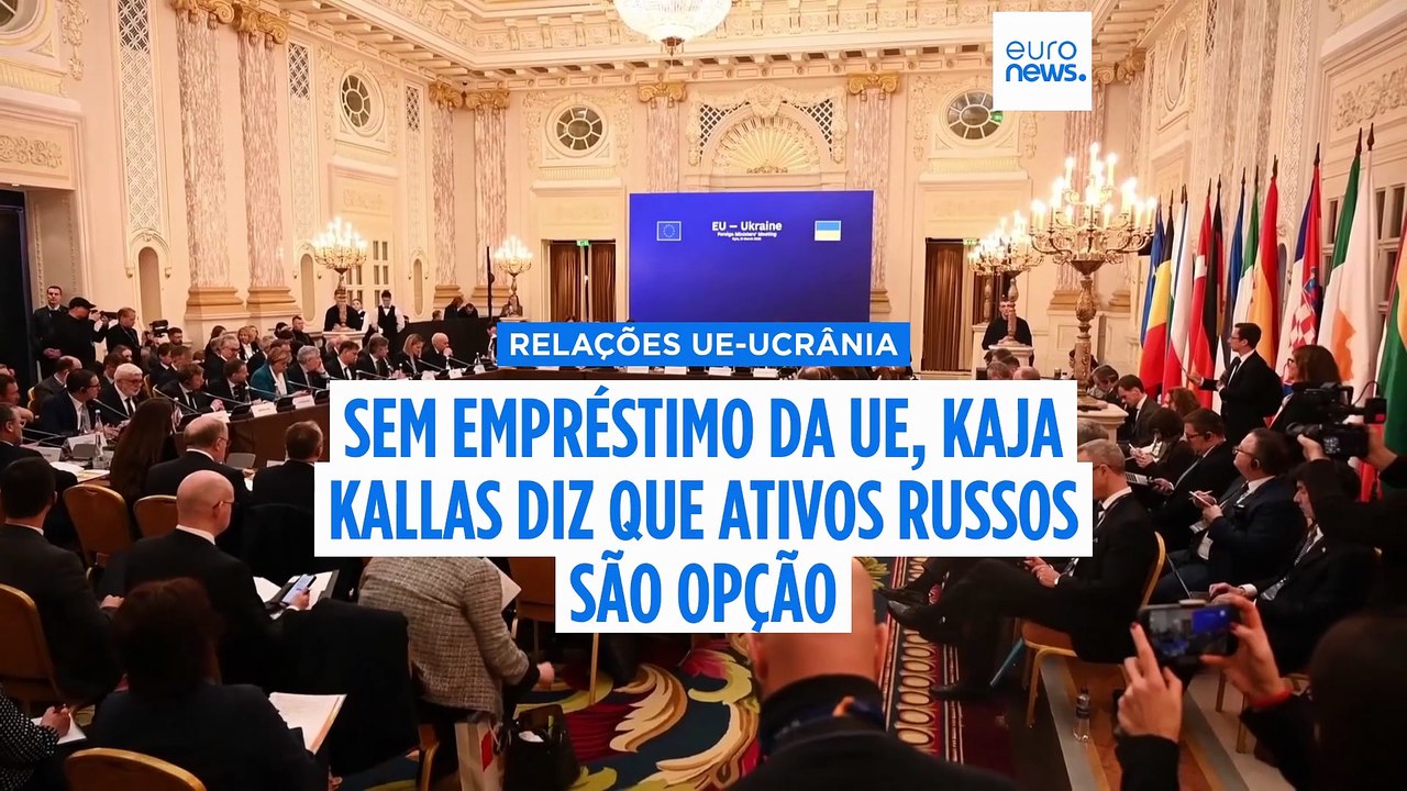 Kallas insiste que ativos russos são opção se Orbán não levantar veto ao empréstimo à Ucrânia