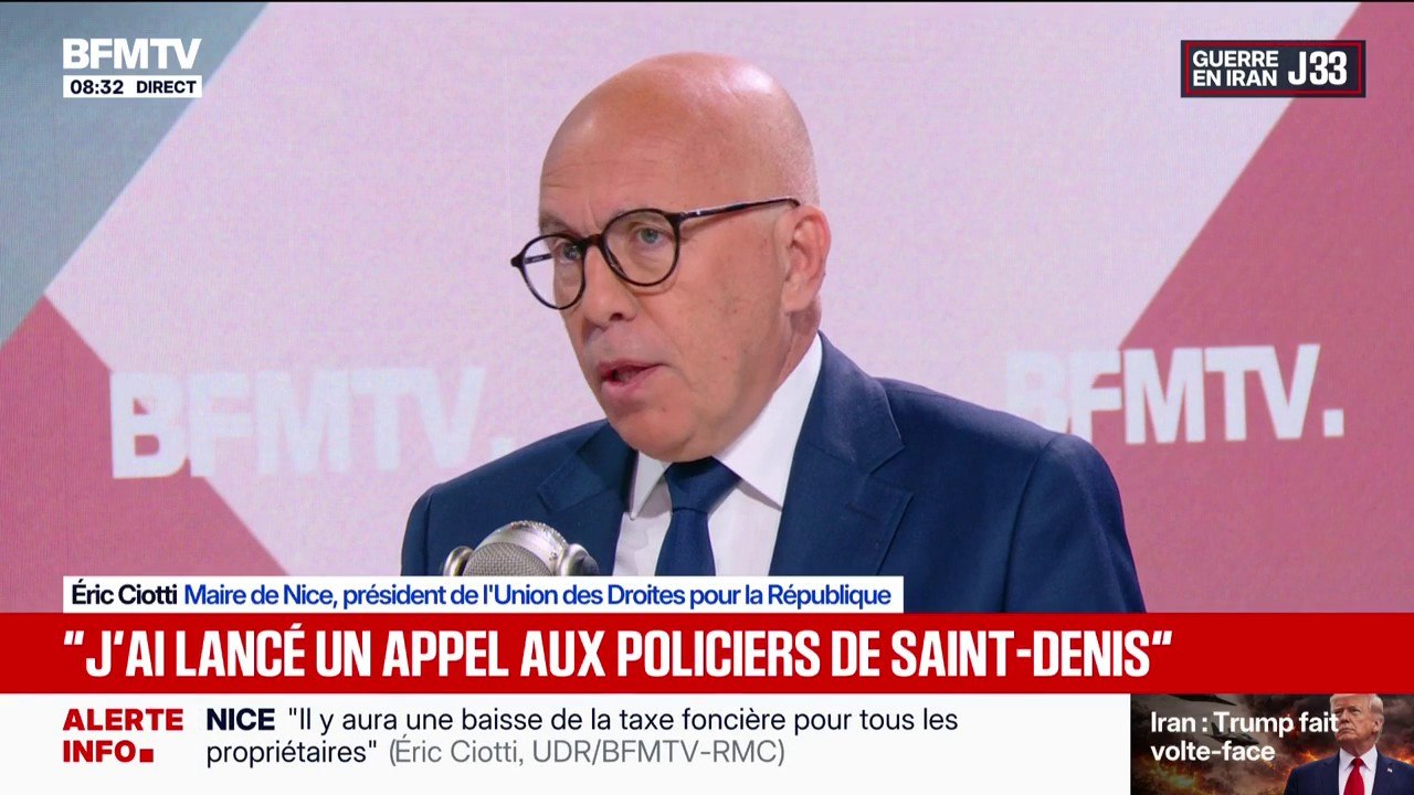 "Si Jean-Luc Mélenchon arrivait à la présidence, la France ne serait plus une démocratie", estime Éric Ciotti, maire de Nice