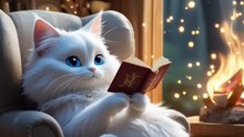Cute Cat Reading a Book 😻📖  Smart & Adorable Moments 😍