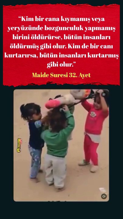 Gazze’de Çocukların “Şehit Cenazesi Oyunu” Yürekleri Dağladı