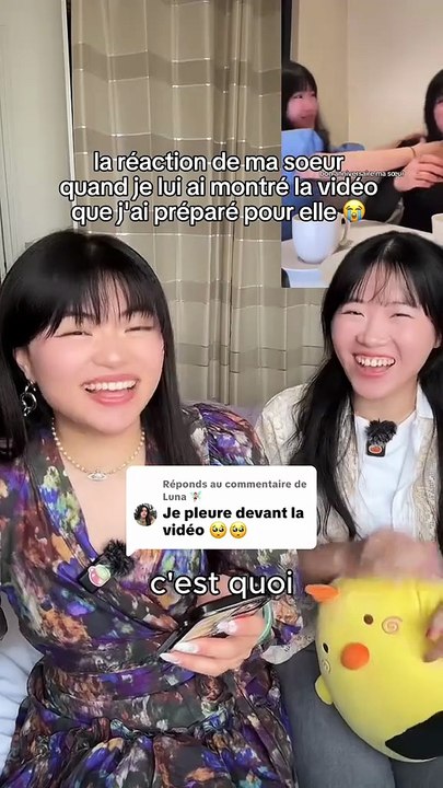 La RÉACTION de ma soeur à ma VIDÉO 😭❤️‍